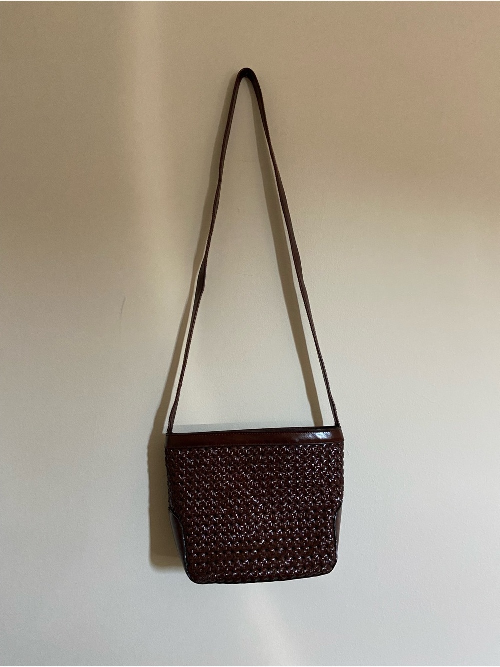 Liz Claiborne Woven Shoulder Bag - Dark Brown
